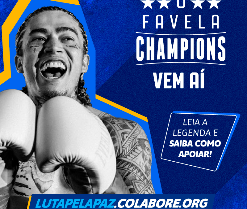 Whindersson Nunes veste a camisa da Luta pela Paz e irá apresentar o Favela Champions