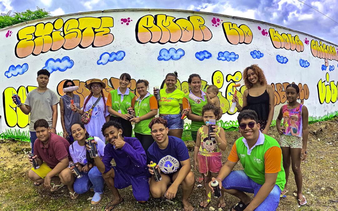 Luta Pela Paz ressignifica Nova Caiçara com Arte urbana e Educação Ambiental